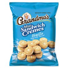 Mini Vanilla Creme Sandwich Cookies, 3.71 oz, 24/Carton