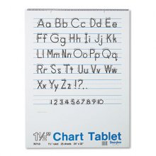Chart Tablets, Presentation Format (1 1/2" Rule), 25 White 24 x 32 Sheets