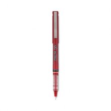 Precise V7 Roller Ball Pen, Stick, Fine 0.7 mm, Red Ink, Red Barrel, Dozen
