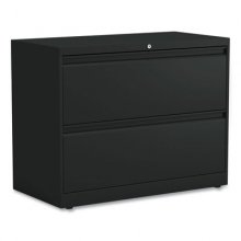 Lateral File, 2 Legal/Letter-Size File Drawers, Black, 36" x 18" x 28"