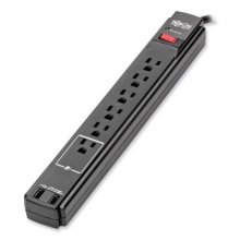 Protect It! Surge Protector, 6 Outlets, 6 ft Cord, 990 Joules, Black