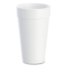 Foam Drink Cups, 20 oz, White, 25/Bag, 20 Bags/Carton