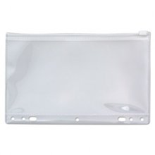 Zip-All Ring Binder Pocket, 6 x 9.5, Clear