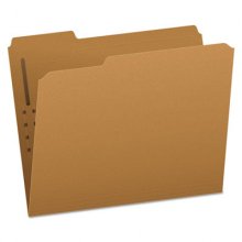 Kraft Fastener Folders, 1/3-Cut Tabs: Assorted, 1 Fastener, Letter Size, Kraft Exterior, 50/Box