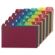 Durable Poly A-Z Card Guides, 1/5-Cut Top Tab, A to Z, 3 x 5, Assorted Colors, 25/Set