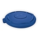 Round Flat Top Lid, for 32 gal Round BRUTE Containers, 22.25" diameter, Blue