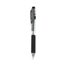 WOW! Gel Pen Bonus Pack, Retractable, Medium 0.7 mm, Black Ink, Clear/Black Barrel, 24/Pack