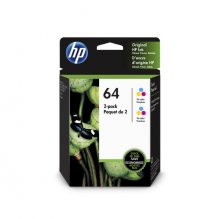 HP 64 Tri-Color (6ZA55AN) HP ENVY Photo 6220 6222 6230 6232 6234 6252 6255 6258 7120 7130 7134 7155 7158 7164 782 2-Pack Original Ink Cartridges (Yield 165 Each)