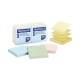 Self-Stick Accordion-Style Notes, 3" x 3", Assorted Pastel Colors, 100 Sheets/Pad, 12 Pads/Pack