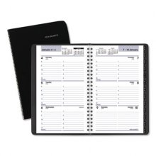 DayMinder Block Format Weekly Appointment Book, Tabbed Telephone/Add Section, 8.5 x 5.5, Black, 12-Month (Jan-Dec): 2023