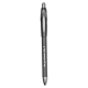 FlexGrip Elite Ballpoint Pen, Retractable, Fine 0.8 mm, Black Ink, Black Barrel, Dozen