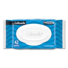 Fresh Care Flushable Cleansing Cloths, 1-Ply, 3.75 x 5.5, White, 42/Pack