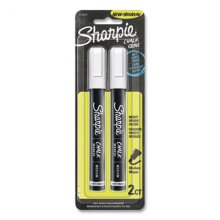 Wet-Erase Chalk Marker, Medium Bullet Tip, White, 2/Pack