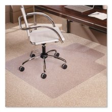 EverLife Moderate Use Chair Mat with Crystal Edge for Low-Pile Carpet, Lipped, 45" x 53", Clear