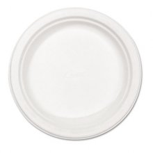 Paper Dinnerware, Plate, 8.75" dia, White, 500/Carton