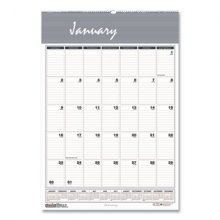 Bar Harbor Recycled Wirebound Monthly Wall Calendar, 8.5 x 11, White/Blue/Gray Sheets, 12-Month (Jan-Dec): 2023