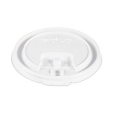 Lift Back and Lock Tab Cup Lids, Fits 8 oz Cups, White, 100/Sleeve, 10 Sleeves/Carton