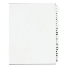 Preprinted Legal Exhibit Side Tab Index Dividers, Avery Style, 25-Tab, 1 to 25, 11 x 8.5, White, 1 Set, (1330)